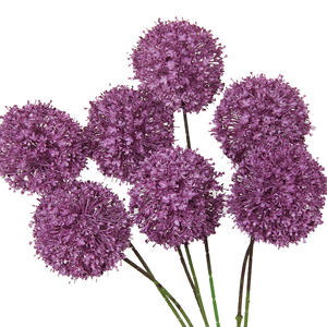 Flores Artificiales de Estilo Monet en Colores Pastel, Lirios y Tulipanes para Decoración de Bodas, Verde y Morado, Venta al Por Mayor - Product Image 5