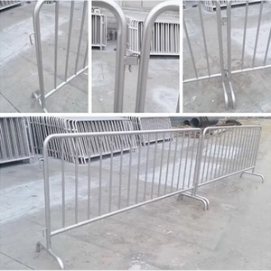 Barriera di sicurezza stradale stradale/barricate in acciaio con Base a ponte/barriere ad incastro per il controllo della folla rimovibili - Product Image 3