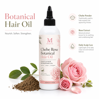 Minyak Rambut Botani Chebe Rose 120ml Ekstrak Mawar Macadamia Jojoba Lavender Vitamin E Perawatan Kulit Kepala untuk Rambut Kering Mengembang dan Berkilau