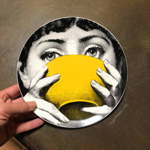 Piastra <span class=keywords><strong>da</strong></span> parete <span class=keywords><strong>da</strong></span> 8 pollici milano in stile europeo piastra <span class=keywords><strong>da</strong></span> parete per la casa in ceramica decorazione per la casa faccia umana piastra artistica dell'hotel - Product Image 3