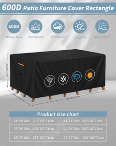 <span class=keywords><strong>Housse</strong></span> de <span class=keywords><strong>protection</strong></span> pour chaise et <span class=keywords><strong>table</strong></span> de <span class=keywords><strong>jardin</strong></span>, toutes saisons, imperméable, coupe-vent, anti-UV, anti-poussière - Product Image 3