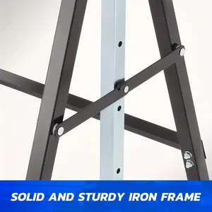 Nuove staffe da equitazione in acciaio pieghevole regolabile da 0-200kg capacità 79-130cm regolazione in altezza per banco per la lavorazione del legno - Product Image 6