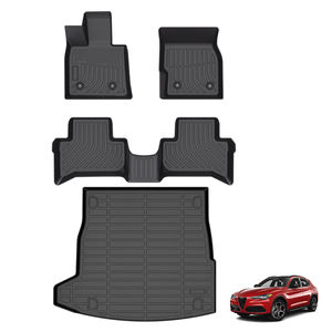 Usine En Gros Botte Plateau Tapis 3D Tpe Tapis De Sol De Voiture Avec Tapis De Coffre De Voiture Pour <span class=keywords><strong>Alfa</strong></span> <span class=keywords><strong>Romeo</strong></span> <span class=keywords><strong>Stelvio</strong></span> <span class=keywords><strong>Stelvio</strong></span> Quadrifoglio 2018-2024 - Product Image 1