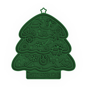 Bols pliables en silicone Licki Licky pour l'alimentation lente, écologiques, imperméables, portables, design sapin de Noël, stockage de nourriture pour chiens d'intérieur - Product Image 4