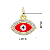 Bricolage collier Bracelet femmes accessoires faits à la main zircone cubique Micro Pave charmes pour la fabrication de bijoux pendentif oeil de diable turc