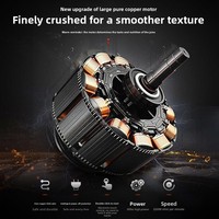 Cross-border draagbare blender voor explosies, 360W, 22001 RPM, 5 snijkoppen, sapmixbekers, 6000mAh batterij, plastic behuizing