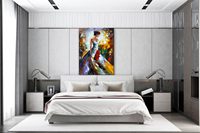 Nouveau sexe filles dos danse peinture à l'huile femmes nues toile peinture au salon