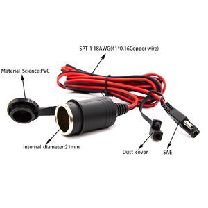 12/24V araç çakmak dişi soket ayırıcı güç kablosu otomotiv kablo demeti güç kablosu uzatma kablosu bağlantı kablosu - Product Image 5