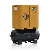 Compresseur d'air rotatif à vis silencieux 4-en-1 XJB, compact et mobile, avec VSD, réservoir de réception et sécheur frigorifique