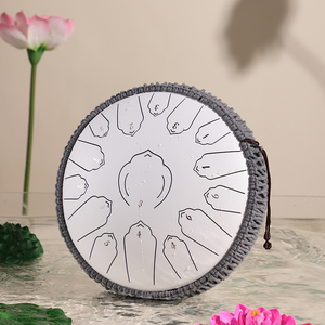 Tambour à langue en acier <span class=keywords><strong>HLURU</strong></span>, 15 notes, 12 pouces, instruments de musique, <span class=keywords><strong>handpan</strong></span>, tambour tank, instrument de percussion avec accessoires de tambour TWL15-12 - Product Image 3