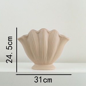 Maceta de Cerámica y Porcelana, Escultura Hecha a Mano, Florero de Mesa con Acabado Náutico, Decoración Única de Estilo Playero para el Hogar, para Plantas y Flores - Product Image 5