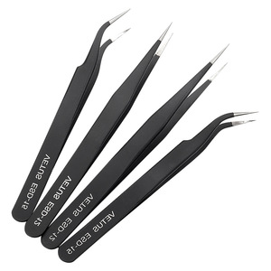 <span class=keywords><strong>Pince</strong></span> <span class=keywords><strong>à</strong></span> <span class=keywords><strong>épiler</strong></span> VETUS noire de qualité <span class=keywords><strong>suisse</strong></span> authentique d'origine pour l'extension de cils <span class=keywords><strong>professionnelle</strong></span> - Product Image 5