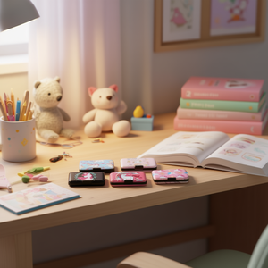 Porta carte Z Unicorn con chiusura a clip in metallo da 6 pollici, design colorato per bambini e ragazze - Product Image 3