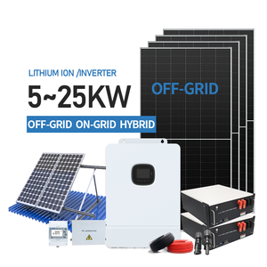 Sistema de Energía Solar Fotovoltaica con Batería de Almacenamiento de Energía, Kit de Sistema Doméstico Inversor de 6 Kw 10Kwh 20Kva 12 Kw Completo, Paneles Solares de 10Kw, Sistema Solar - Product Image 1