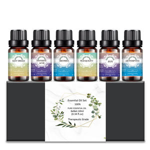 6 pièces/ensemble huile essentielle coffret cadeau huile de Massage à Diffusion d'aromathérapie naturelle pour le sommeil humeur soulagement du Stress <span class=keywords><strong>spa</strong></span> de qualité thérapeutique - Product Image 2