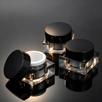 Pots de vernis gel personnalisés OEM/ODM, pots en plastique vides de 5g pour gel UV, pots de gel acrylique de style luxueux, mini-contenants cosmétiques