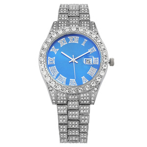 Neu eingetroffene, diamantbesetzte Quarz-Modeuhr mit römischen Ziffern und Datumsanzeige - Umweltfreundliche Armbanduhr für Herren - Product Image 4