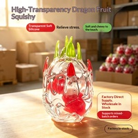 Jouet Squishy Fruit du Dragon en TPR, Haute Transparence, à Rebond Lent, Design Réaliste, Anti-Stress