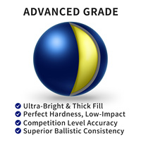 Billes de paintball OEM de qualité supérieure à faible impact, munitions souples de précision pour l'entraînement, vente en gros de balles de paintball