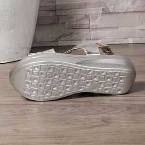 Sandales compensées grandes tailles pour femmes, nouvelle collection été, plateforme évidée à semelle épaisse, style romain européen et américain, vente en gros en stock - Product Image 3