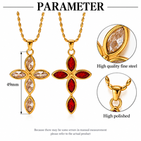 Collier croix haut de gamme ARNAN pour femme, pendentif croix bohème, chaîne à maillons en acier inoxydable, bijoux de mode, cadeaux de fête en gros