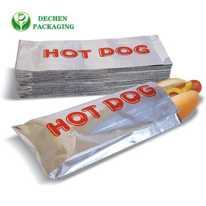 Affordable Wholesale Chips Paper Bag BBQ Printed White Paper Foil Lined Kebab Bag