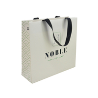 Sacs cadeaux de luxe personnalisés avec logo imprimé, en papier d'art haut de gamme, pour bijoux, vêtements, chaussures, avec lamination et ruban