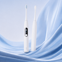 Brosse à dents électrique sonique étanche IPX7, personnalisable OEM, 5 modes, écran LCD, rechargeable USB-C pour soins bucco-dentaires adultes