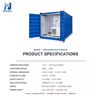 Chambre Froide Conteneurisée BINGHE Réglable -15°C -18°C, Stockage Frigorifique Modulaire 20GP 40GP, Classe Anti-incendie B1, Option Solaire pour Produits Congelés