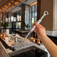 Pinces alimentaires en acier inoxydable 304, 2-en-1, à long manche, pour barbecue et service, avec décapsuleur, pour cuisine, buffet, vente en gros