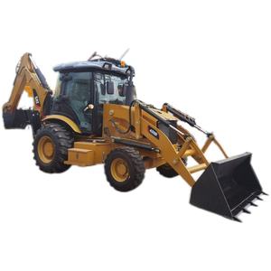 Chargeuse-pelleteuse d'occasion Cat 420D 8 tonnes avec godet 4-en-1 et bras télescopique pour la réparation routière et la construction sur chantier - Product Image 1