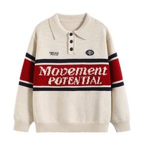 <span class=keywords><strong>Pull</strong></span> d'hiver pour garçons 2025 Nouveau 100% coton Col rond Bouton <span class=keywords><strong>Pull</strong></span> Anti-boulochage Vêtements pour grands enfants Motif lettre Tricoté à l'ordinateur - Product Image 5