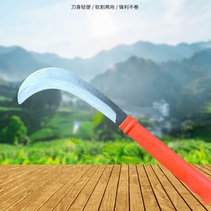 Falce in Acciaio al Manganese <span class=keywords><strong>con</strong></span> Lama Affilata e <span class=keywords><strong>Manico</strong></span> in Plastica, Coltello per Tagliare il Cocco, Attrezzo Agricolo Monomanuale <span class=keywords><strong>con</strong></span> <span class=keywords><strong>Manico</strong></span> <span class=keywords><strong>Lungo</strong></span> - Product Image 3