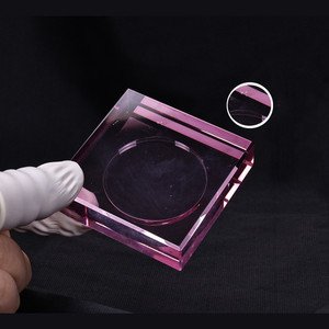 Tapa de cristal transparente para tazas de lavado de <span class=keywords><strong>uñas</strong></span>, almacenamiento de polvo, líquido, monómero acrílico, tapa antiderrame, plato cuadrado de vidrio para <span class=keywords><strong>uñas</strong></span> - Product Image 2