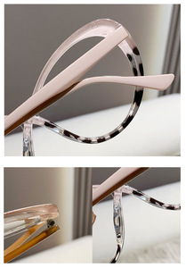 <span class=keywords><strong>Lunettes</strong></span> de mode personnalisées, design ovale croisé <span class=keywords><strong>et</strong></span> monture <span class=keywords><strong>anti</strong></span>-<span class=keywords><strong>lumière</strong></span> <span class=keywords><strong>bleue</strong></span> pour femmes, livraison rapide - Product Image 6