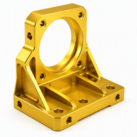 Support de moteur OEM sur mesure en usine, usinage CNC à quatre axes, acier inoxydable/alliage d'aluminium 7075, anodisé rouge