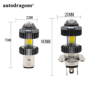 Phares de moto Autodragons LED BA20D H4, ampoules à faisceau haut et bas, moto 3000K 6000K, phare LED bicolore pour moto - Product Image 3