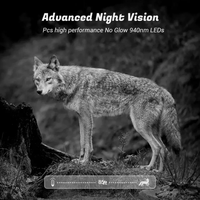 Caméra de surveillance de la faune extérieure 4K 48M avec contrôle WiFi via application, portée IR de 20m/85ft et diffusion en direct