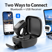   Souris sans fil en forme d'anneau avec récepteur USB, télécommande pour ordinateur portable Windows, Mac, ordinateur de bureau, tablette et téléphone iOS/Android