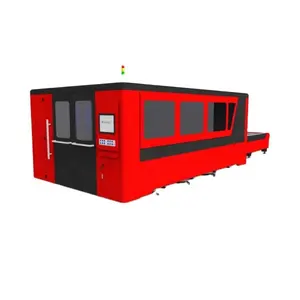 Macchina da taglio laser in fibra grande letto doppio tavoli completamente sigillati copertura di scambio piattaforma di lavoro cnc GTX-2040GW di taglio metallo