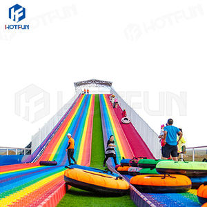 Tobogán de Plástico Familiar con Diseño de Arcoíris, Estructura de Pendiente Suave y Alta Capacidad para Parques Infantiles y Zonas de Recreo al Aire Libre en Venta - Product Image 4