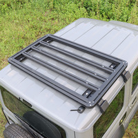 Porte-bagages de toit demi-taille en alliage d'aluminium 4x4 tout-terrain pour Suzuki Jimny JB64 JB74 2018+ avec capacité de charge de plus de 100 kg