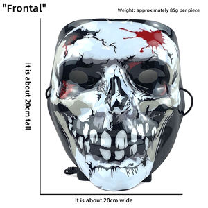 หน้ากากเรืองแสงแบบสามมิติงานปาร์ตี้ฮาโลวีนปาร์ตี้เต้นรำหน้ากากกะโหลกศีรษะเรืองแสงแบบปรับแต่ง3D - Product Image 2