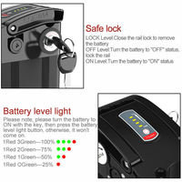 Batterie de vélo électrique 18650 21700 24V 36V 48V 52V 10Ah 15Ah 20Ah 25Ah 30Ah Lithium-Ion avec chargeur BMS pour vélo électrique 36V