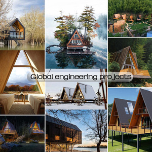 Casa Prefabricada de Madera, Modelo Villa, Nueva Tendencia, 60 ㎡   Cabaña Triangular Prefabricada con Estilo Rústico, Casa Modular Triangular con Alto Retorno de la Inversión - Product Image 3