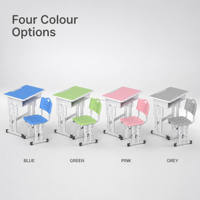 Ensemble bureau et chaise pour enfants vert vif avec étagère à livres blanche et dossier à poignée ovale pour la maison et l'école