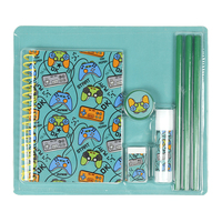 Ensemble de papeterie adapté aux enfants avec cahier, crayons, taille-crayon, gomme, bâton de colle et ensemble de papeterie pour sac à dos à thème