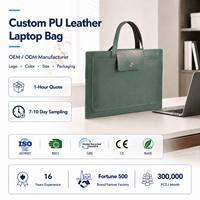 Porte-documents en cuir PU pour ordinateur portable avec logo personnalisé, sacoche de bureau, sacoche pour ordinateur portable, sacoche pour documents professionnels
