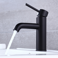 Watermrak-grifos de baño de un solo orificio, mezclador de agua caliente y fría, lavabo de baño