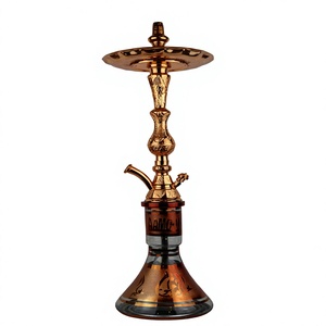 Chicha authentique Khalil Maamoon 81 cm gravée en forme de poire - Ensemble chicha égyptien de 3,7 kg avec base de 1,3 kg - Product Image 4